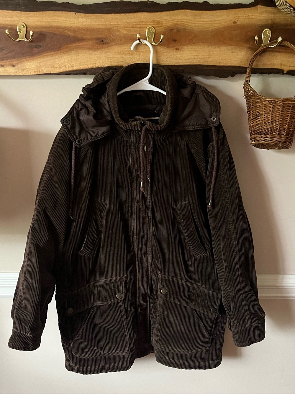 Vintage Un Momento by Learsi Brown Corduroy Chore Quilted Jacket Coat M